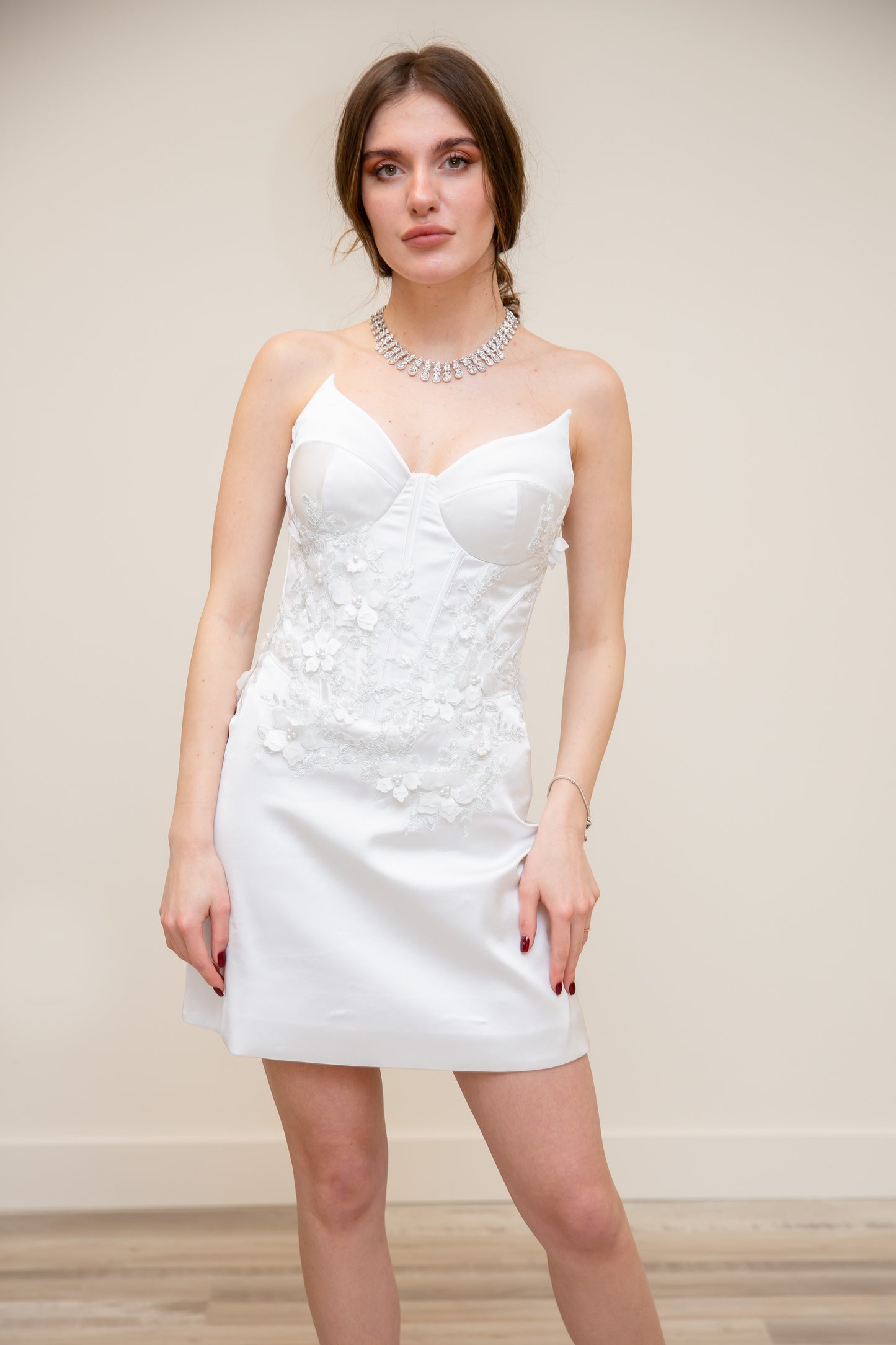 Satin Short Wedding Dress