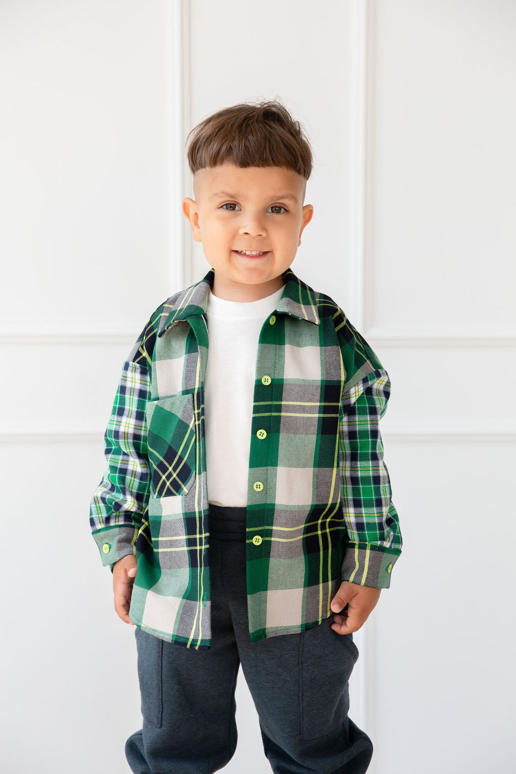 Kids Oversized Button Up Shirt